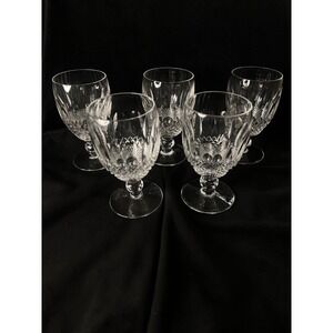 Set of 5 Vintage Waterford Crystal Colleen 4 3/4" Claret Wine Water Short‎ Glass